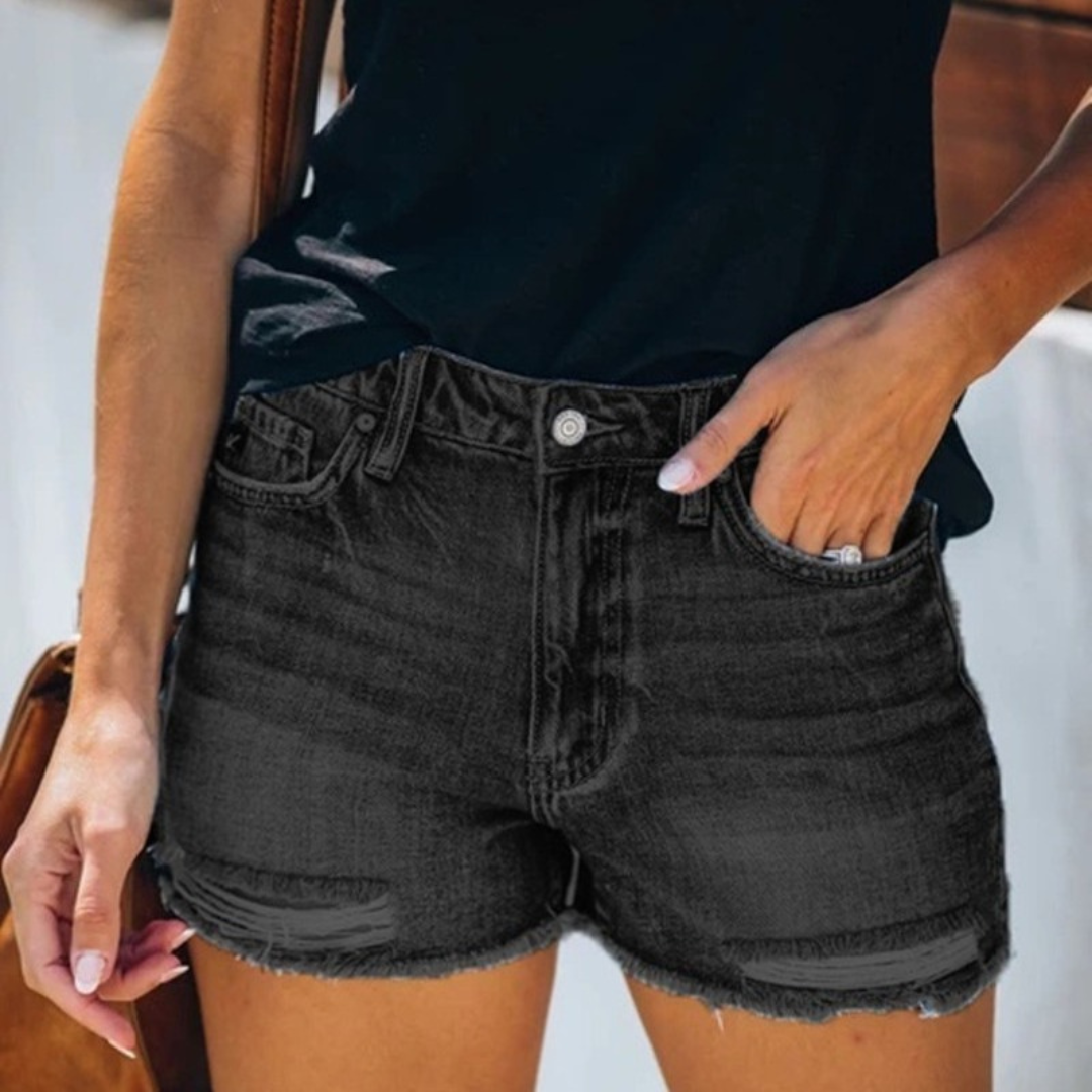 MB | Sommerliche Jeansshorts für Frauen mit verspielten Fransen