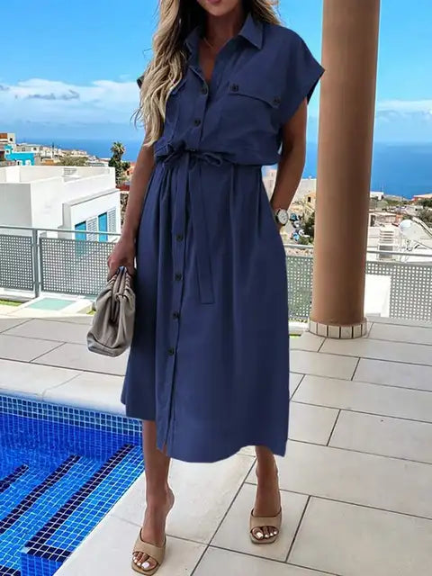 MB | Elegantes Kleid mit Knopfleiste