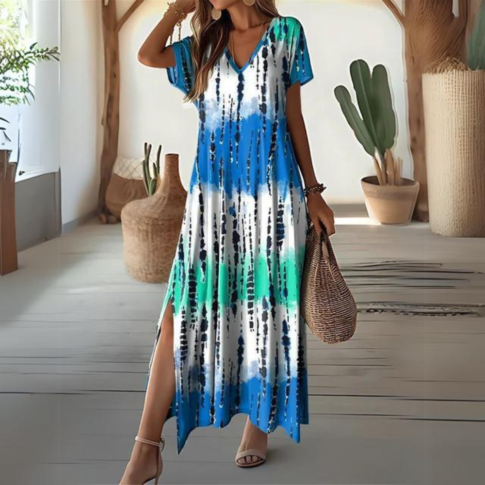MB | Elegante, farbenfrohe Robe