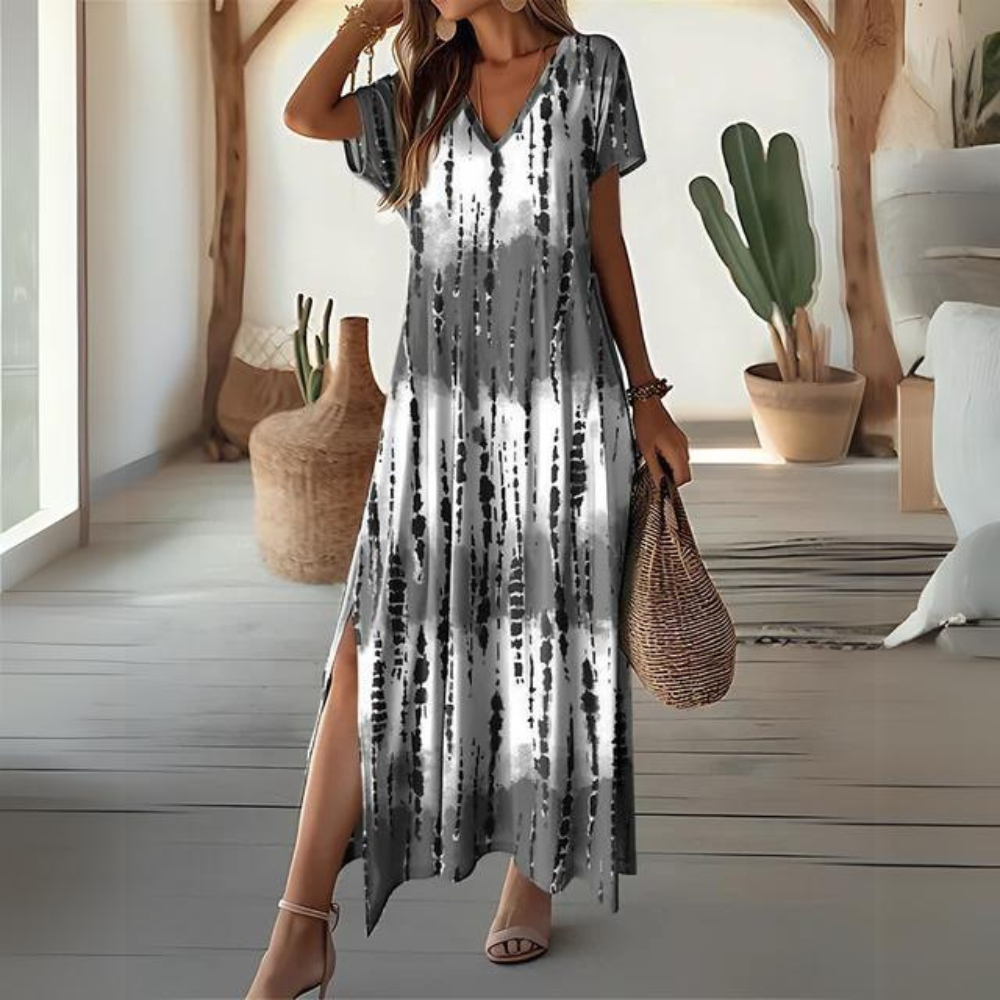 MB | Elegante, farbenfrohe Robe