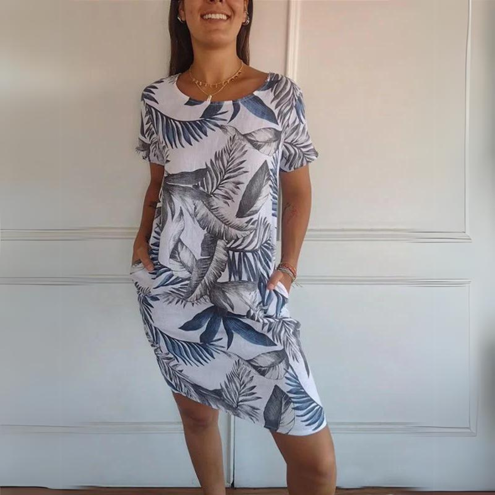 MB | Bequemes Kleid mit Rundhalsausschnitt