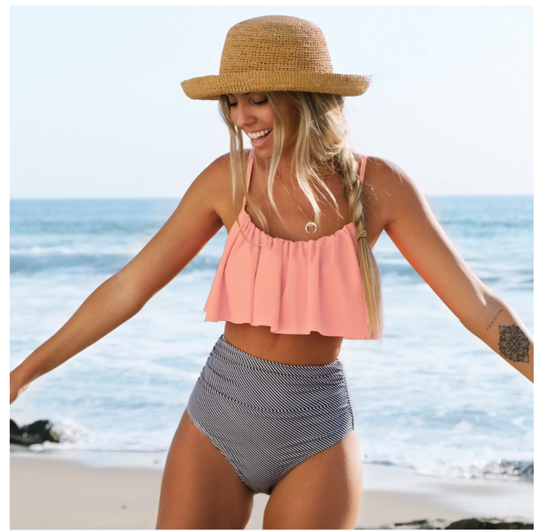 MB | Farbenfroher Bikini mit Rüschen