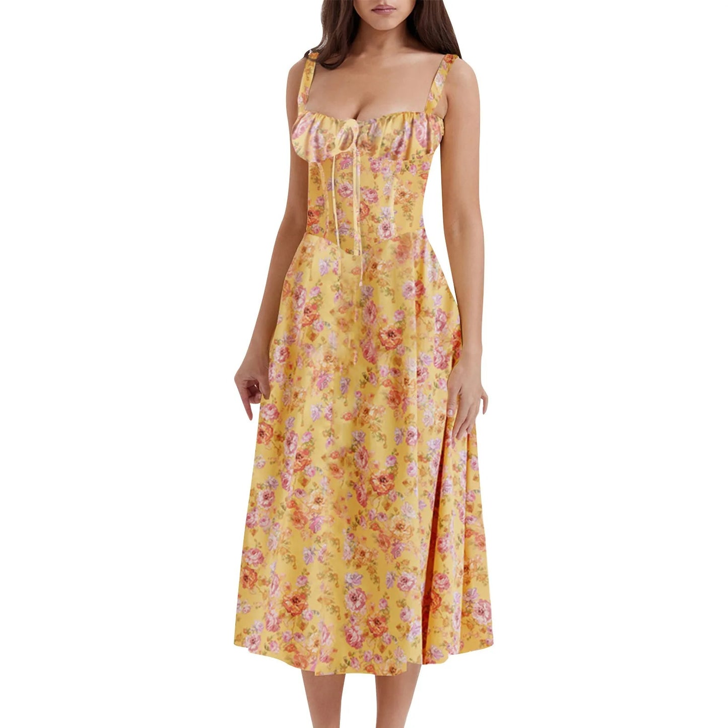 MB | Bedrucktes langes Sommerkleid