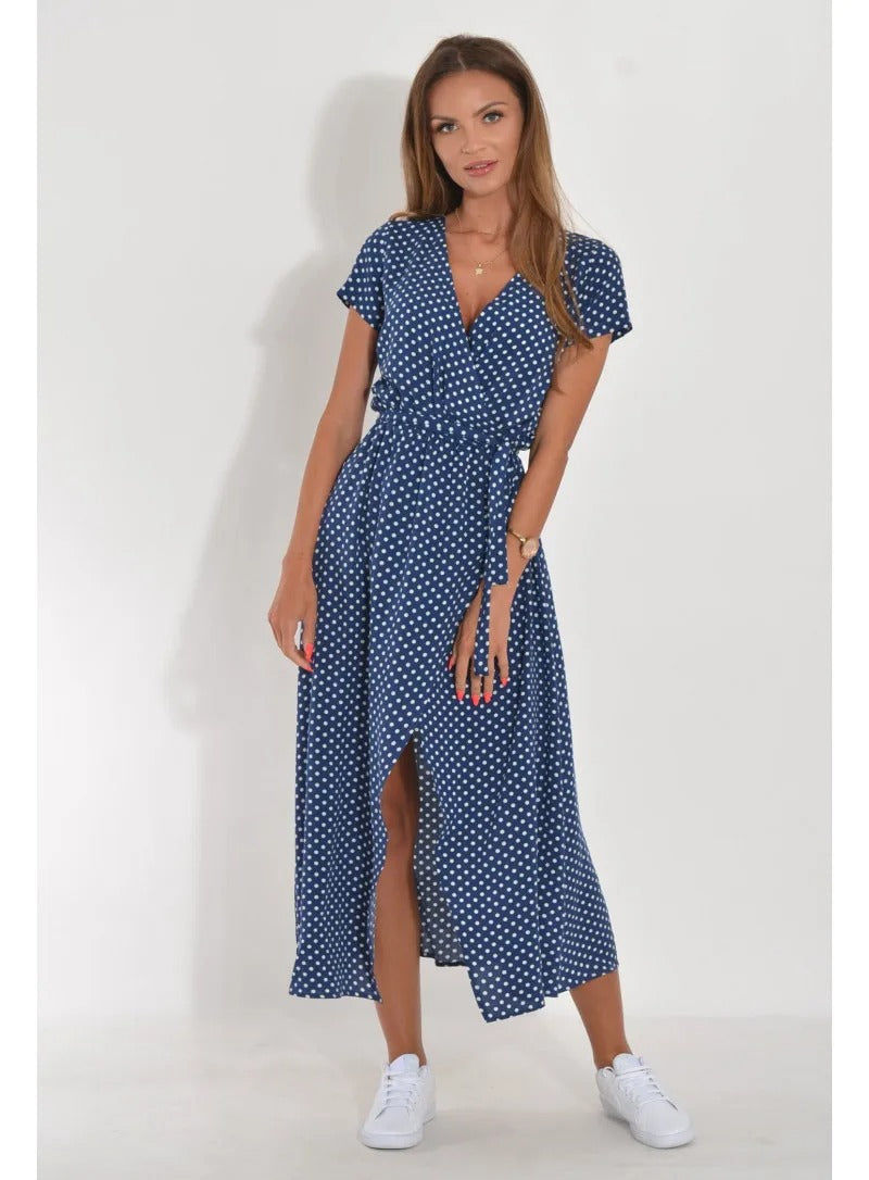 MB | Bedrucktes Sommer-Midikleid mit Schlitz