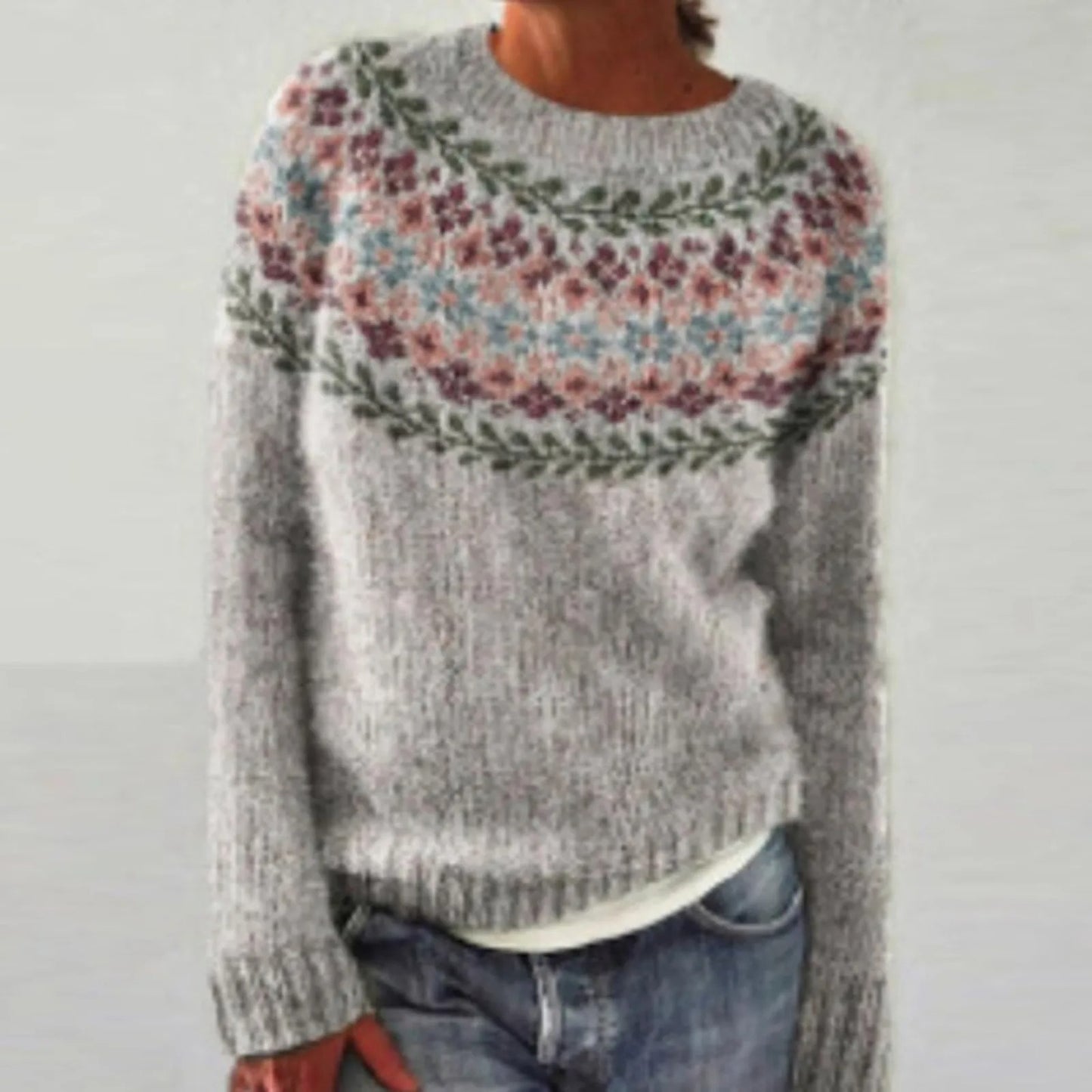 MB | Colorblock-Strickpullover mit gestreiften Ärmeln
