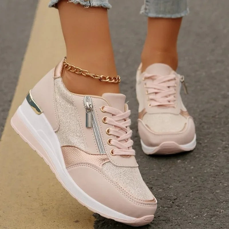MB | Metallic-Sneakers mit Reißverschluss