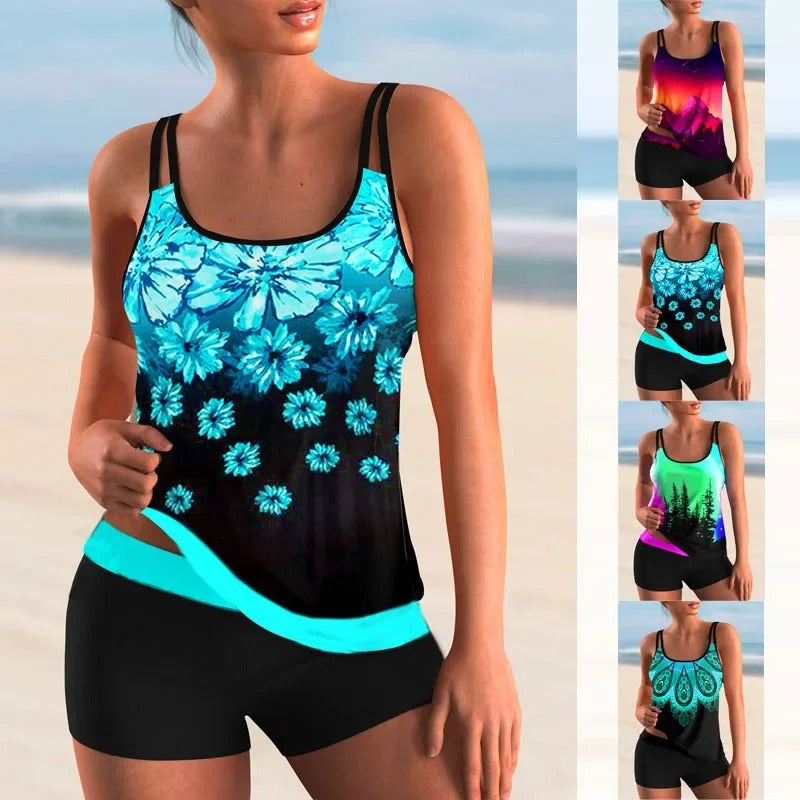MB | Geblümter Ombre-Tankini
