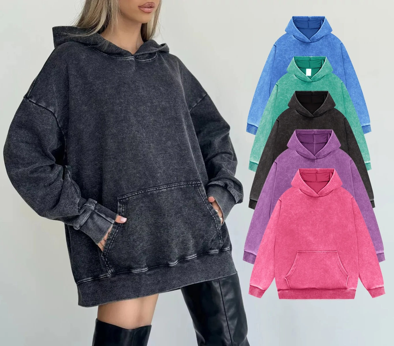 MB | Denim Pullover Kapuzenpulli