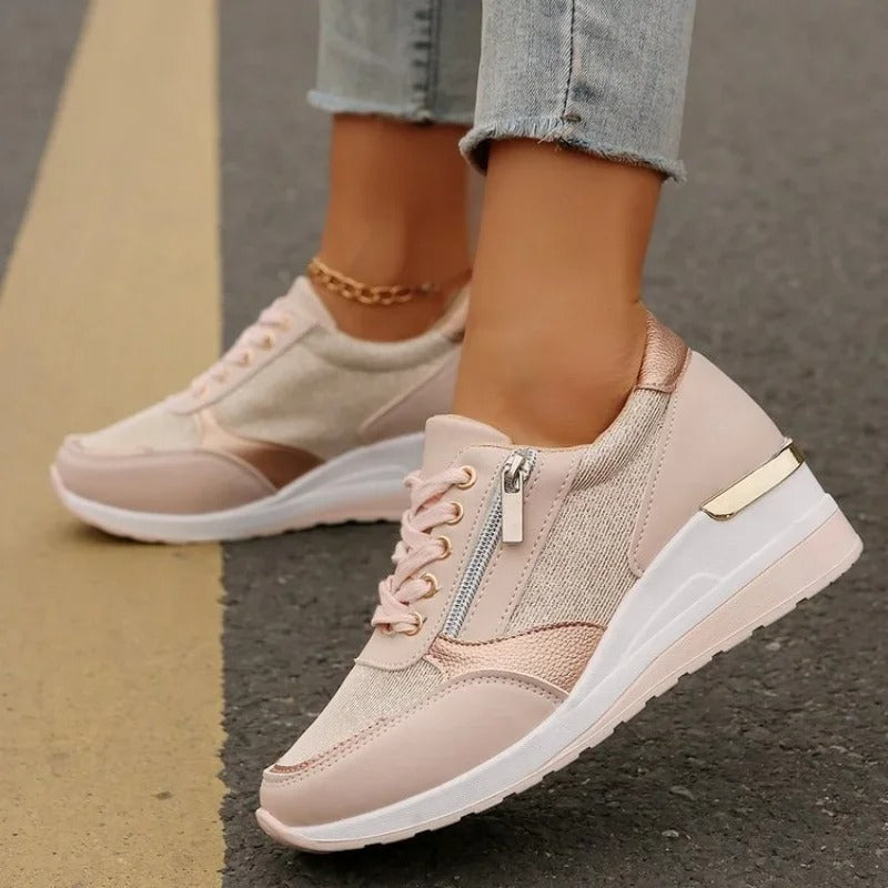 MB | Metallic-Sneakers mit Reißverschluss