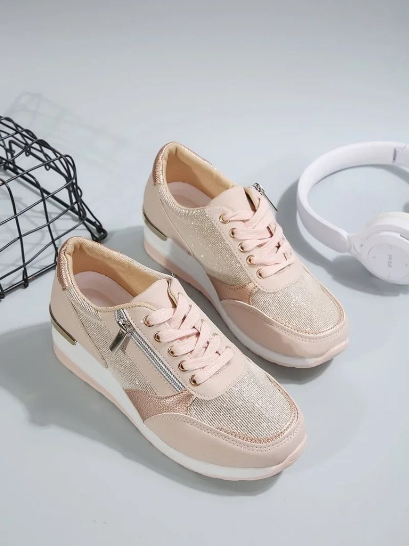 MB | Metallic-Sneakers mit Reißverschluss