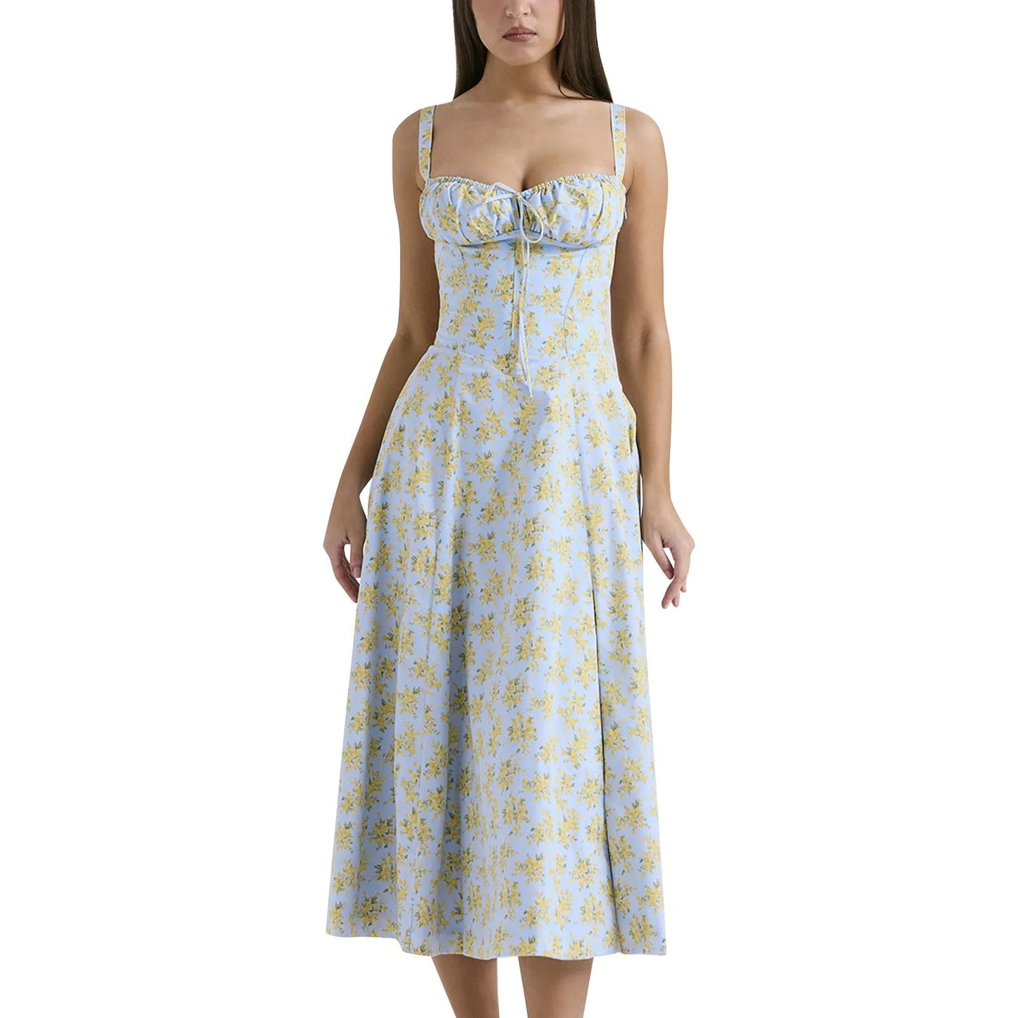 MB | Bedrucktes langes Sommerkleid