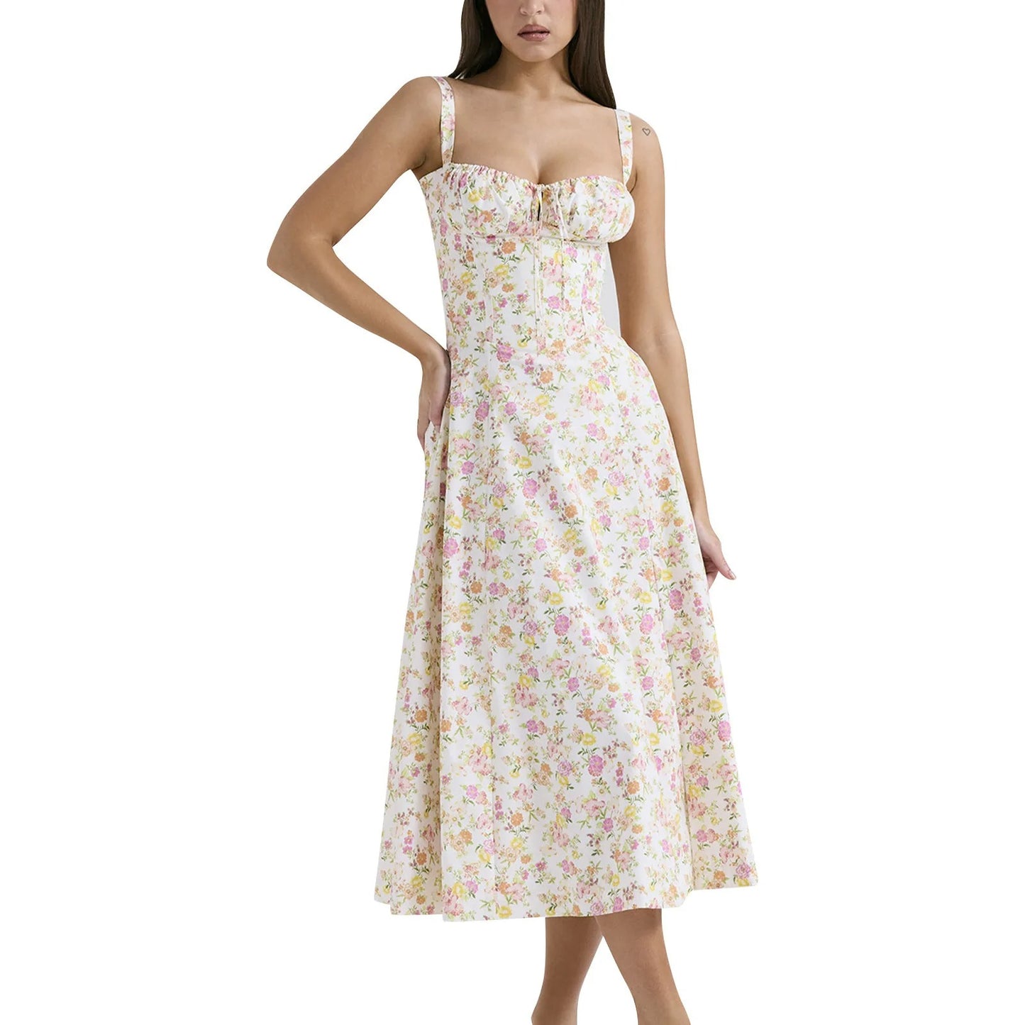 MB | Bedrucktes langes Sommerkleid