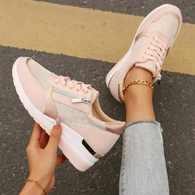 MB | Metallic-Sneakers mit Reißverschluss