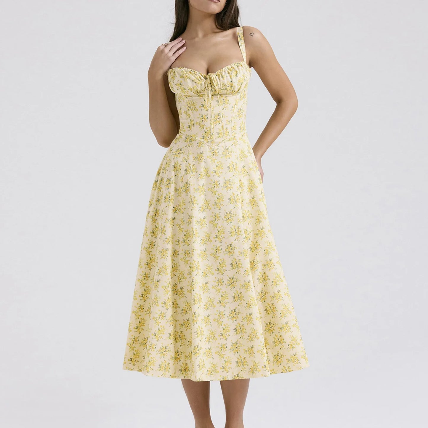 MB | Bedrucktes langes Sommerkleid