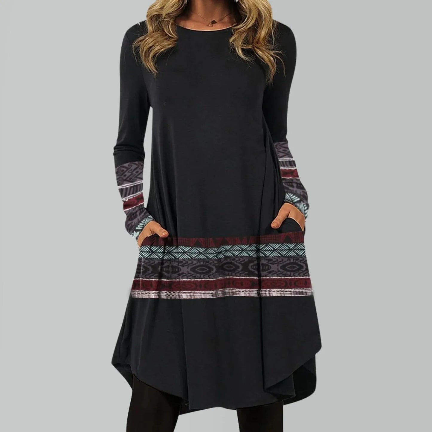 MB | Entspannter Pullover mit Chevron-Print