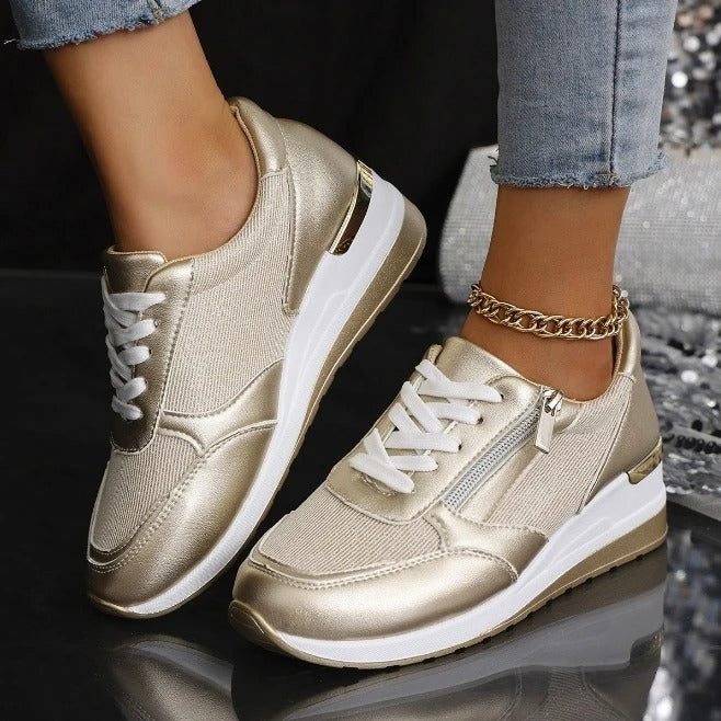 MB | Metallic-Sneakers mit Reißverschluss