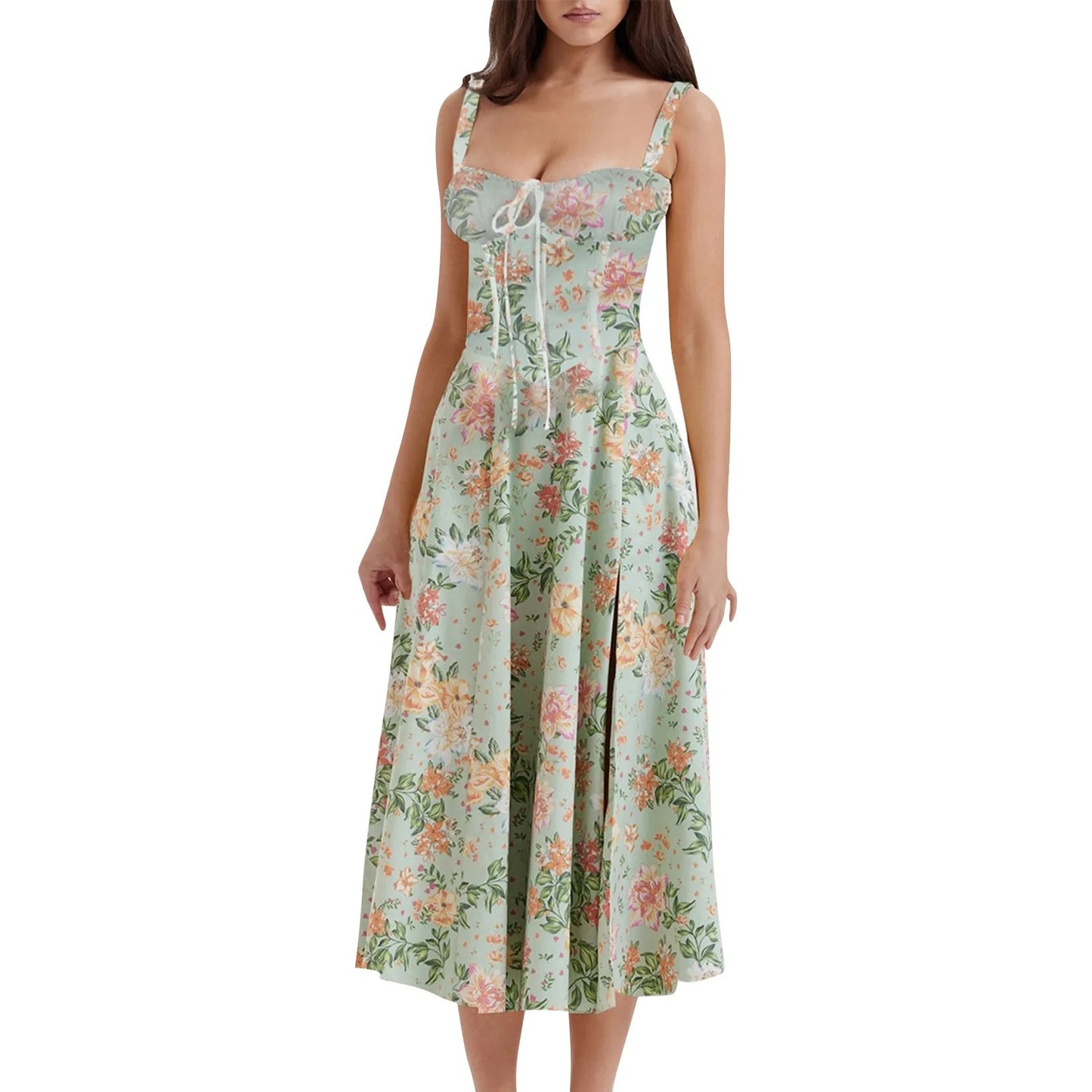 MB | Bedrucktes langes Sommerkleid