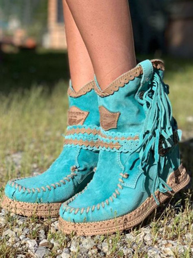 MB | Boho-Fransen-Westernstiefel