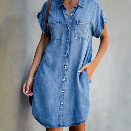 MB | Denim-Minikleid mit Knopfleiste