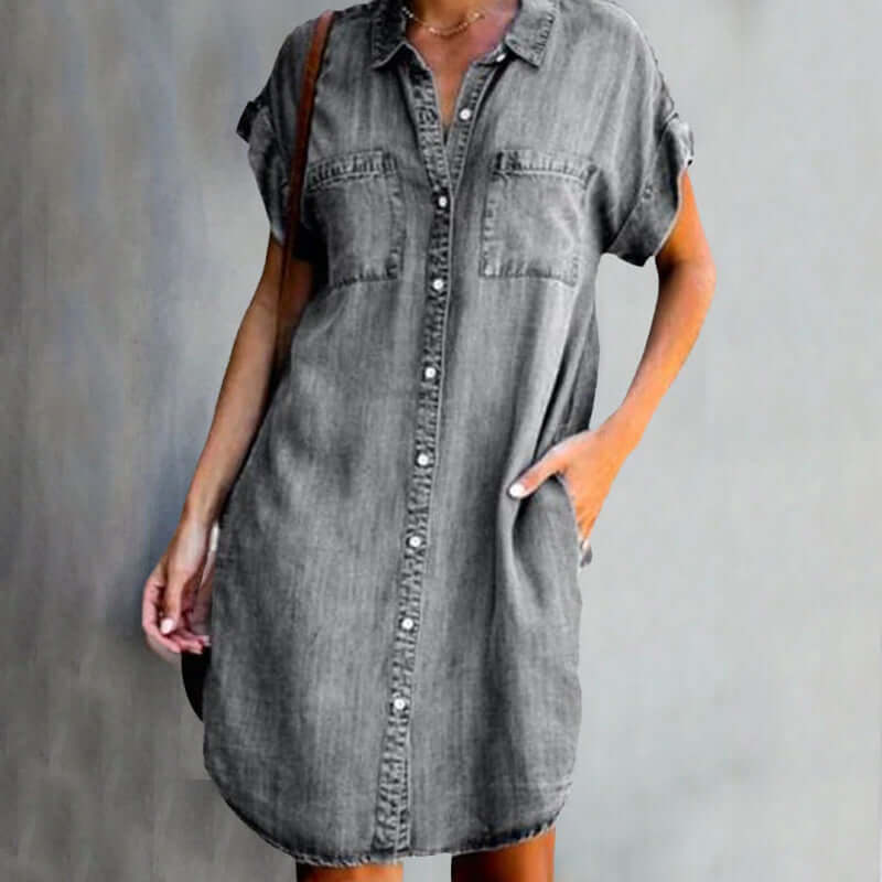 MB | Denim-Minikleid mit Knopfleiste