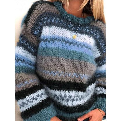 MB | Gemütlicher gestreifter Strickpullover