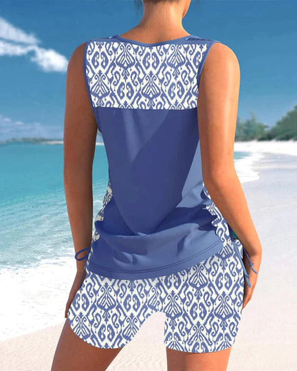 MB | Tankini mit Tribal-Print und überkreuztem Detail