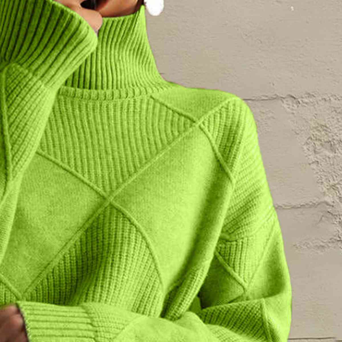 MB | Schicker Turtle-neck pullover aus geometrischem Strick