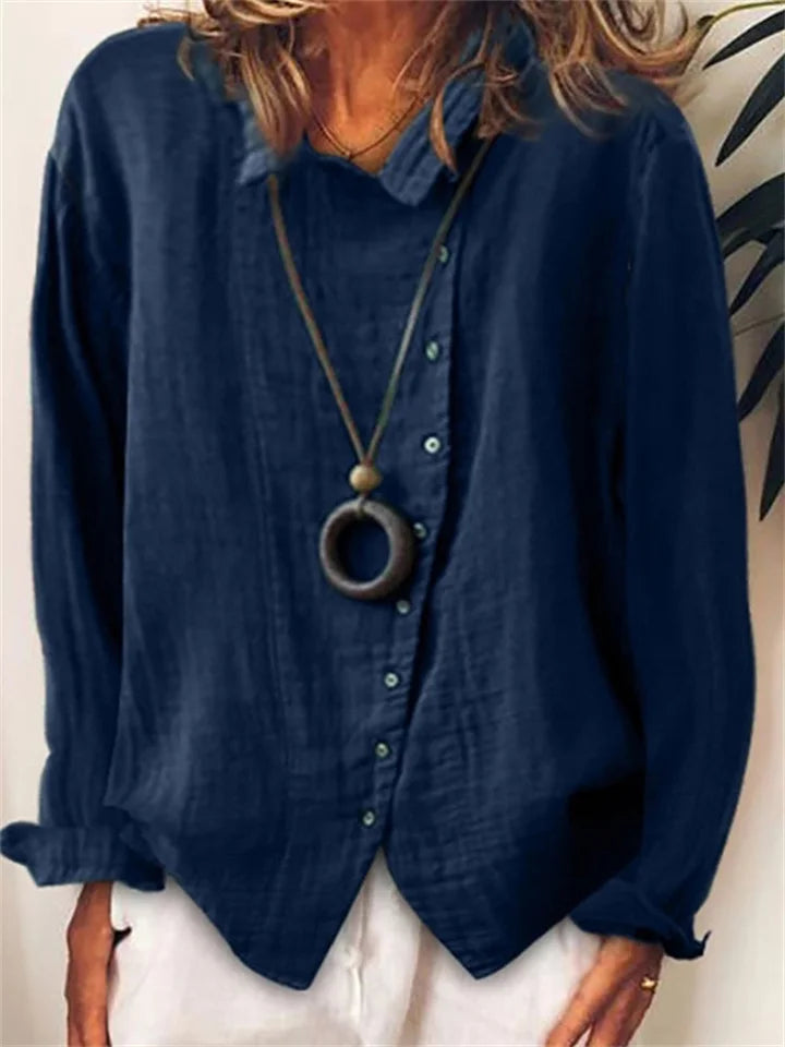 MB | Asymmetrische Button-Up-Bluse