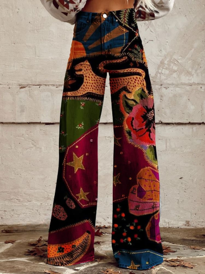 MB | Ausgestellte Boho-Hose für Frauen