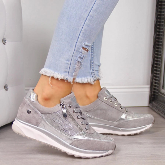 MB | Metallic-Sneakers mit Reißverschluss