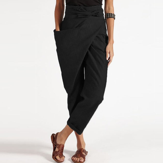 MB | Elegante Cropped-Hose mit Wickelvorderseite