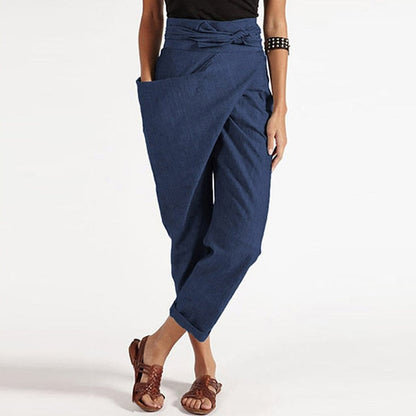 MB | Elegante Cropped-Hose mit Wickelvorderseite