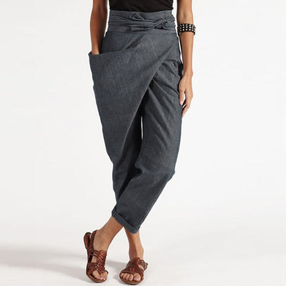 MB | Elegante Cropped-Hose mit Wickelvorderseite