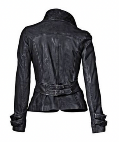 MB | Schwarze Lederjacke mit Passform