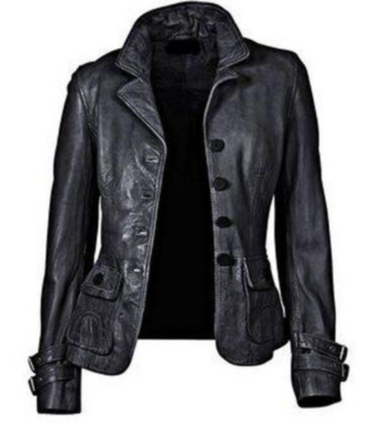 MB | Schwarze Lederjacke mit Passform