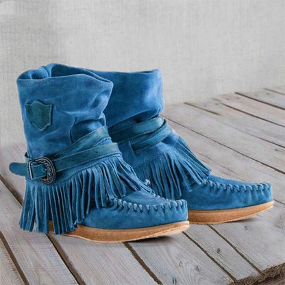 MB | Boho Fransen Mokassin Stiefel