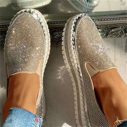 MB | Glitzernde Plateau-Slipper mit strukturierter Sohle