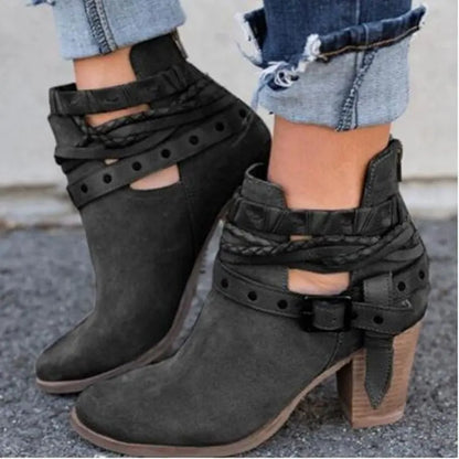 MB | Schicke Ankle Boots mit geflochtenem Riemen