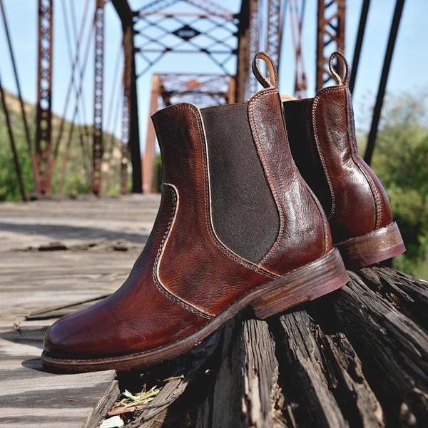 MB | Damenstiefeletten aus Leder im Vintage-Stil