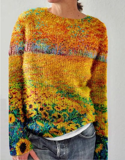 MB | Künstlerischer Landschaftsstrickpullover