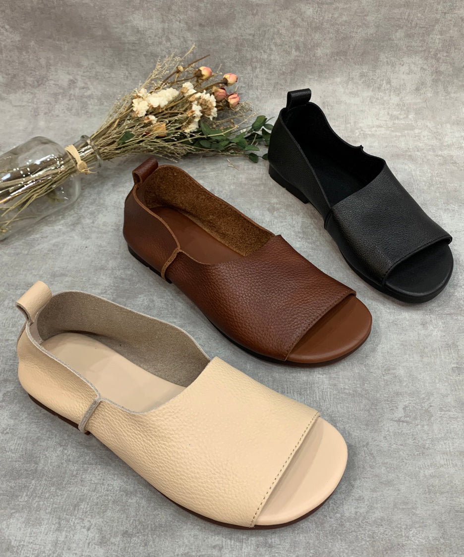 MB | Minimalistische, zehenoffene Slip-on-Flats