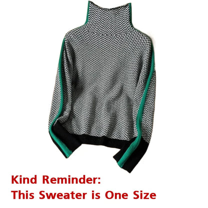 MB | Modern Chic Geometrischer Turtle-neck pullover