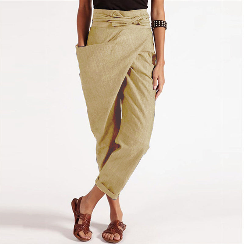 MB | Elegante Cropped-Hose mit Wickelvorderseite