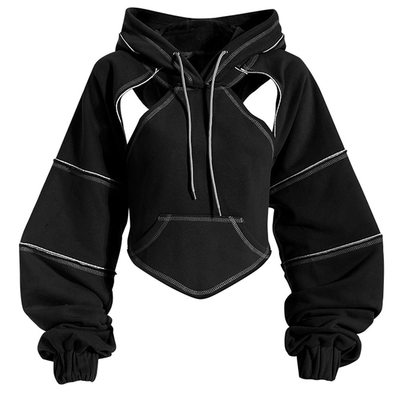 MB | Edgy Cutout Hoodie mit Ausschnitt