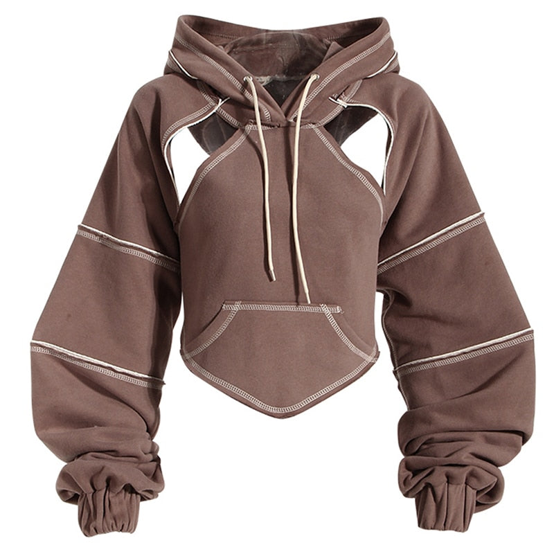 MB | Edgy Cutout Hoodie mit Ausschnitt