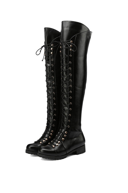 MB | Over-the-Knee-Stiefel mit Schnürung