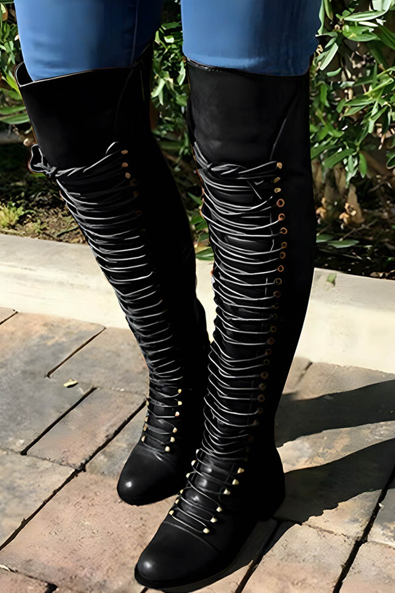 MB | Over-the-Knee-Stiefel mit Schnürung