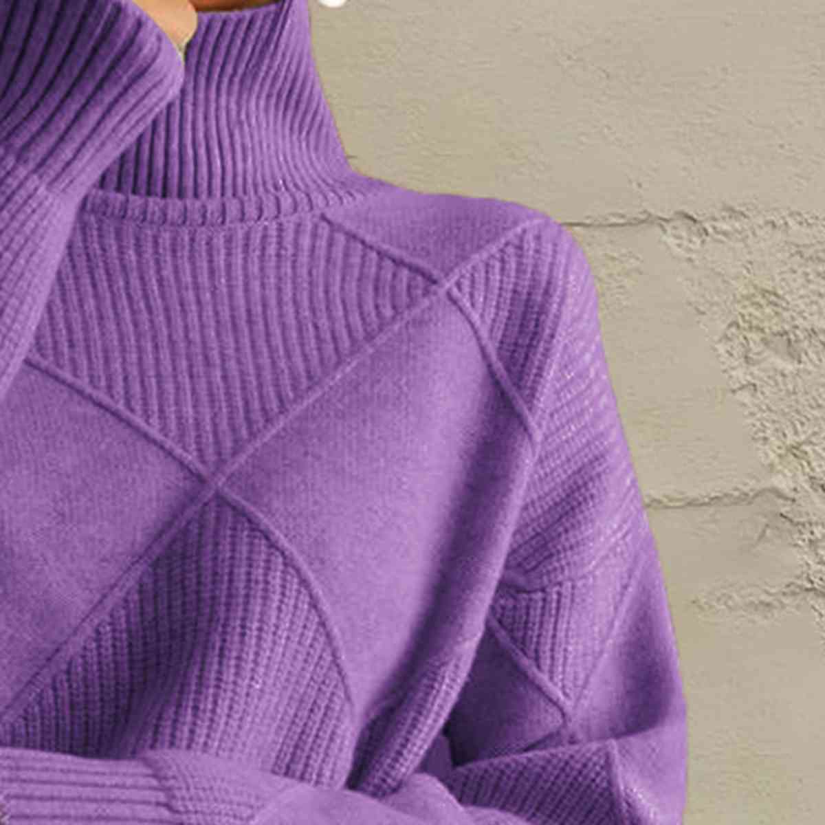 MB | Schicker Turtle-neck pullover aus geometrischem Strick