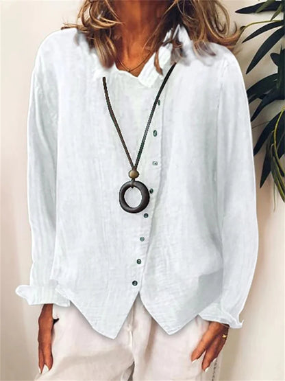 MB | Asymmetrische Button-Up-Bluse