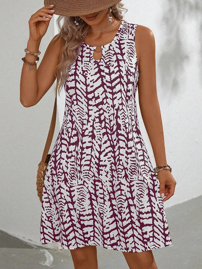MB | Boho Vintage Ärmelloses Minikleid